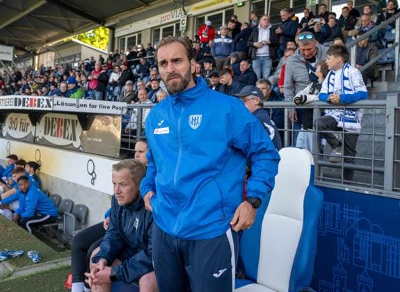 Fussball, Herren, Saison 2024 2025, Regionalliga Nordost (32. Spieltag verlegt), SV Babelsberg 03 - FC Carl Zeiss Jena, Trainer Ronny Ermel (SV Babelsberg 03), 06.05. 2025, Copyright: xMatthiasxKochx