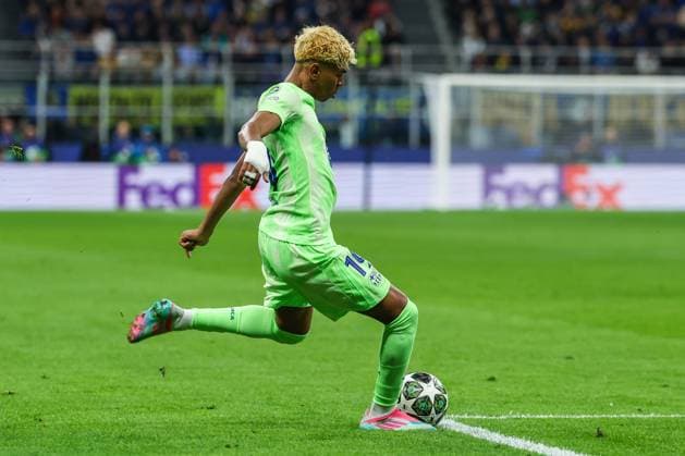 FC Internazionale vs FC Barcelona, Barca - UEFA Champions League 2024 25 Semi Final - 2nd leg - 06 05 2025 Lamine Yamal of FC Barcelona seen in action during UEFA Champions League 2024 25 Semi Final - 2nd leg football match between FC Internazionale and FC Barcelona at San Siro Stadium Copyright: xBEAUTIFULxSPORTS Carabellix