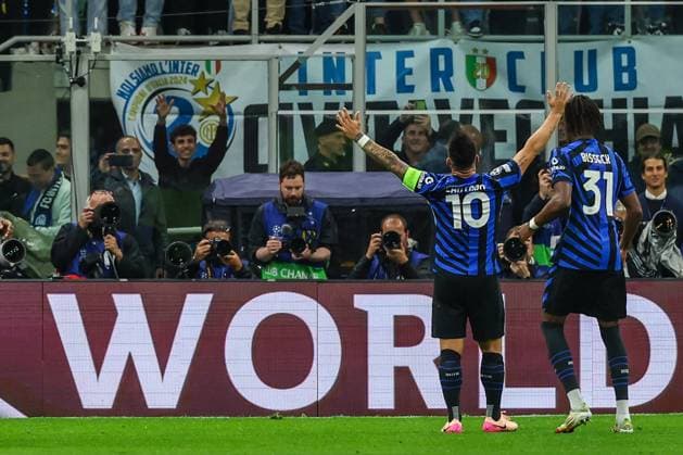 FC Internazionale vs FC Barcelona, Barca - UEFA Champions League 2024 25 Semi Final - 2nd leg - 06 05 2025 Lautaro Martinez of FC Internazionale celebrates after scoring a goal during UEFA Champions League 2024 25 Semi Final - 2nd leg football match between FC Internazionale and FC Barcelona at San Siro Stadium Copyright: xBEAUTIFULxSPORTS Carabellix