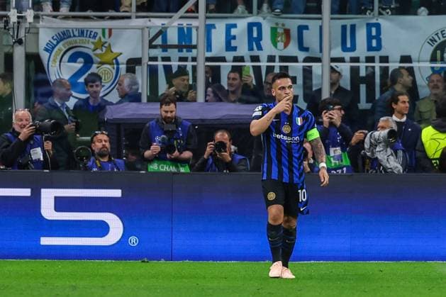 FC Internazionale vs FC Barcelona, Barca - UEFA Champions League 2024 25 Semi Final - 2nd leg - 06 05 2025 Lautaro Martinez of FC Internazionale celebrates after scoring a goal during UEFA Champions League 2024 25 Semi Final - 2nd leg football match between FC Internazionale and FC Barcelona at San Siro Stadium Copyright: xBEAUTIFULxSPORTS Carabellix