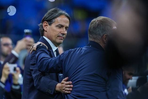 FC Internazionale vs FC Barcelona, Barca - UEFA Champions League 2024 25 Semi Final - 2nd leg - 06 05 2025 Simone Inzaghi Head Coach of FC Internazionale looks on during UEFA Champions League 2024 25 Semi Final - 2nd leg football match between FC Internazionale and FC Barcelona at San Siro Stadium Copyright: xBEAUTIFULxSPORTS Carabellix