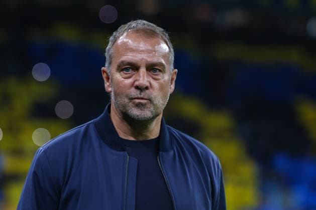 FC Internazionale vs FC Barcelona, Barca - UEFA Champions League 2024 25 Semi Final - 2nd leg - 06 05 2025 Hansi Flick Head Coach of FC Barcelona looks on during UEFA Champions League 2024 25 Semi Final - 2nd leg football match between FC Internazionale and FC Barcelona at San Siro Stadium Copyright: xBEAUTIFULxSPORTS Carabellix