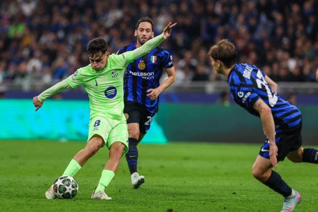 FC Internazionale vs FC Barcelona, Barca - UEFA Champions League 2024 25 Semi Final - 2nd leg - 06 05 2025 Pedri of FC Barcelona seen in action during UEFA Champions League 2024 25 Semi Final - 2nd leg football match between FC Internazionale and FC Barcelona at San Siro Stadium Copyright: xBEAUTIFULxSPORTS Carabellix