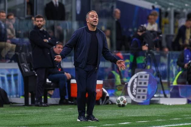 FC Internazionale vs FC Barcelona, Barca - UEFA Champions League 2024 25 Semi Final - 2nd leg - 06 05 2025 Hansi Flick Head Coach of FC Barcelona reacts during UEFA Champions League 2024 25 Semi Final - 2nd leg football match between FC Internazionale and FC Barcelona at San Siro Stadium Copyright: xBEAUTIFULxSPORTS Carabellix