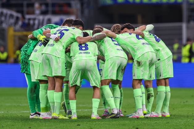 FC Barcelona, Barca players seen during UEFA Champions League 2024 25 Semi Final - 2nd leg football match between FC Internazionale and FC Barcelona at San Siro Stadium  Copyright: xFabrizioxCarabelli IPAxSportx xipa-agency.netx xx IPA_57346780 IPA_Agency_IPA57346780