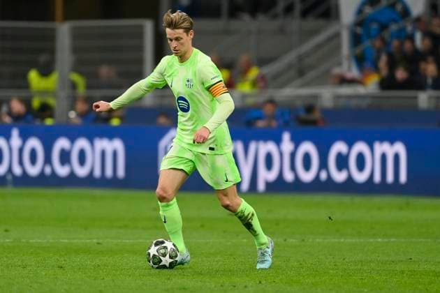 6th May 2025; Giuseppe Meazza, Milan, Italy; Champions League Semi Final, 2nd Leg Football, Inter Milan versus Barcelona FC; Frenkie de Jong of FC Barcelona, Barca  ActionPlus12783340 StefanoxGuidi