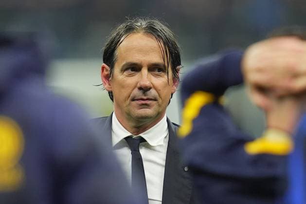 Inter MilanÕs head coach Simone Inzaghi , during the Uefa Champions League soccer match between Inter and Barcelona at San Siro Stadium in Milan , North Italy - Tuesday May 06, 2025 . - Soccer  Copyright: xSpada LaPressex
