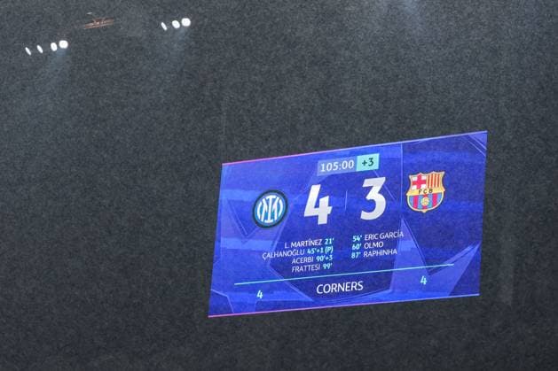 Sport Bilder des Tages FC Internazionale vs FC Barcelona, Barca - UEFA Champions League 2024 25 Semi Final - 2nd leg - 06 05 2025 A general view inside the stadium during UEFA Champions League 2024 25 Semi Final - 2nd leg football match between FC Internazionale and FC Barcelona at San Siro Stadium Copyright: xBEAUTIFULxSPORTS Carabellix