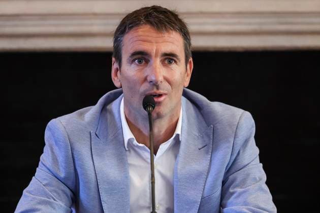 May 7, 2025, Barcelona, Barcelona, Spain: Tommy Robredo attends his press conference, PK, Pressekonferenz during the Presentation as the New Sports Director of the Barcelona Open Banc Sabadell - Conde Godo at the Real Club De Tenis Barcelona - 1899 on May 07, 2025 in Barcelona, Spain. Barcelona Spain - ZUMAa181 20250507_zaa_a181_056 Copyright: xJavierxBorregox