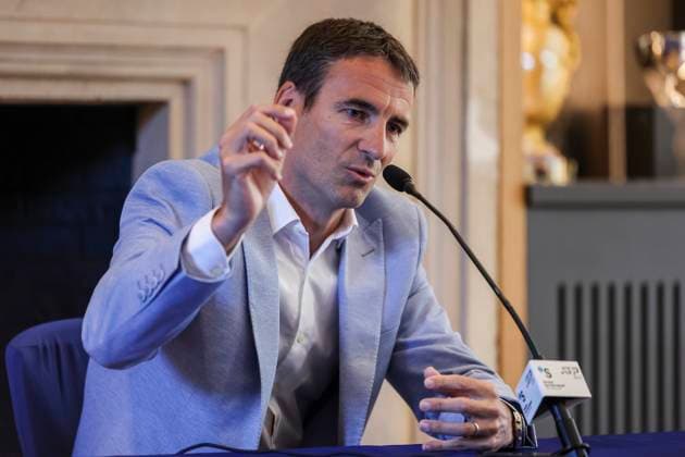 May 7, 2025, Barcelona, Barcelona, Spain: Tommy Robredo attends his press conference, PK, Pressekonferenz during the Presentation as the New Sports Director of the Barcelona Open Banc Sabadell - Conde Godo at the Real Club De Tenis Barcelona - 1899 on May 07, 2025 in Barcelona, Spain. Barcelona Spain - ZUMAa181 20250507_zaa_a181_055 Copyright: xJavierxBorregox