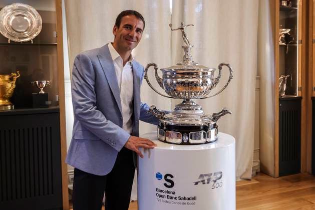 May 7, 2025, Barcelona, Barcelona, Spain: Tommy Robredo attends his press conference, PK, Pressekonferenz during the Presentation as the New Sports Director of the Barcelona Open Banc Sabadell - Conde Godo at the Real Club De Tenis Barcelona - 1899 on May 07, 2025 in Barcelona, Spain. Barcelona Spain - ZUMAa181 20250507_zaa_a181_058 Copyright: xJavierxBorregox