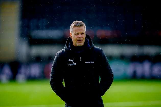 Training for the European League semi-final Bodo 20250507 Coach Kjetil Knutsen at Bodo Glimts training session on the day of the European League semi-final against Tottenham at Aspmyra Stadium Photo Stian Lysberg Solum NTB Bodo Norge EDITORIAL USE ONLY RESTRICTED USE FOR BETTING COMPANIES  Copyright: xx
