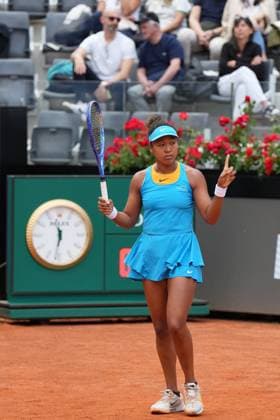 Naomi Osaka (JPN) during the 2th round against Sara Errani (ITA) of the WTA, Tennis Damen Master 1000 Internazionali BNL d™Italia tournament at Foro Italico on May 07, 2025 (Alfredo Falcone LaPresse)  Copyright: xAlfredoxFalcone LaPressex