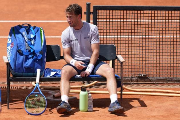Casper Ruud of Norway during a training session at the Internazionali BNL d Italia 2025 tennis tournament at Foro Italico in Rome, Italy on 5 7, 2024. AntoniettaxBaldassarre