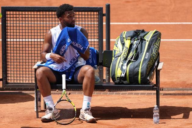 Arthur Fils of France during a training session at the Internazionali BNL d Italia 2025 tennis tournament at Foro Italico in Rome, Italy on 5 7, 2024. AntoniettaxBaldassarre
