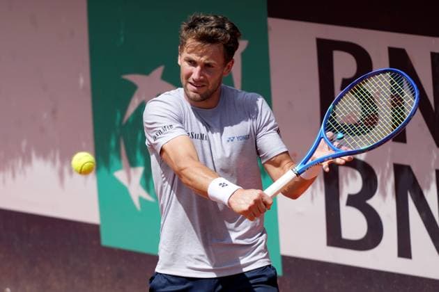 Casper Ruud of Norway during a training session at the Internazionali BNL d Italia 2025 tennis tournament at Foro Italico in Rome, Italy on 5 7, 2024. AntoniettaxBaldassarre