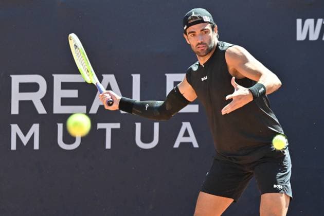Foto IPP Roberto Ramaccia Roma 7 5 2025 Tennis Internazionali Bnl d’Italia 2025 Nella foto Matteo Berrettini (ITA) durante allenamento agli Internazionali di Tennis di Roma Italy Photo Press - World Copyright Roma italy Italia ITALY  Copyright: xR4924_italyphotopressx
