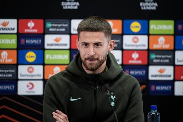 Press conference for the European League semi-final Bodo 20250507 Tottenham Hotspurs goalkeeper Guglielmo Vicario at Tottenhams press conference on the day of the European League semi-final against Bodo Glimt at Aspmyra Stadium Photo Stian Lysberg Solum NTB Bodo Norge EDITORIAL USE ONLY RESTRICTED USE FOR BETTING COMPANIES  Copyright: xStianxLysbergxSolumx xNTBx