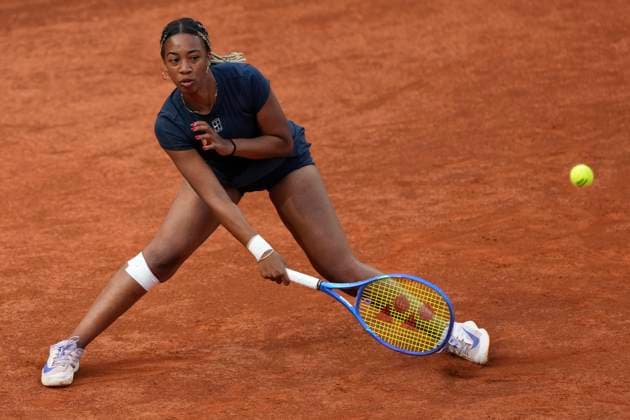 Tyra Caterina Grant of Italy during the match against Antonia Ruzic of Croatia at the Internazionali BNL d Italia 2025 tennis tournament at Foro Italico in Rome, Italy on May 7, 2025. AntoniettaxBaldassarre