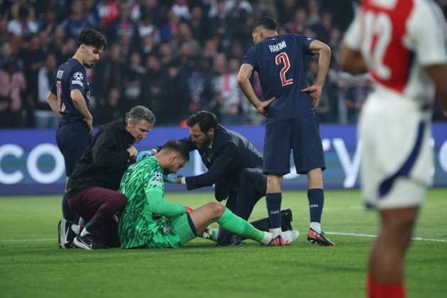 PSG - ARSENAL PHOTOPQR LE PARISIEN Le Parisien Arnaud Journois ; PARIS ; 07 05 2025 ; Gianluigi Donnarumma Soccer match between Paris Saint-Germain and Arsenal FC, in Paris, France, 7 May 2025.