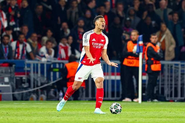 Paris Saint-Germain v Arsenal Champions League 07 05 2025. Semi-Final William Saliba (2) of Arsenal during the Champions League semi final match between Paris Saint-Germain and Arsenal at Parc des Princes, Paris, France on 7 May 2025. Editorial use only , Copyright: xNigelxKeenex PSI-22025-0041
