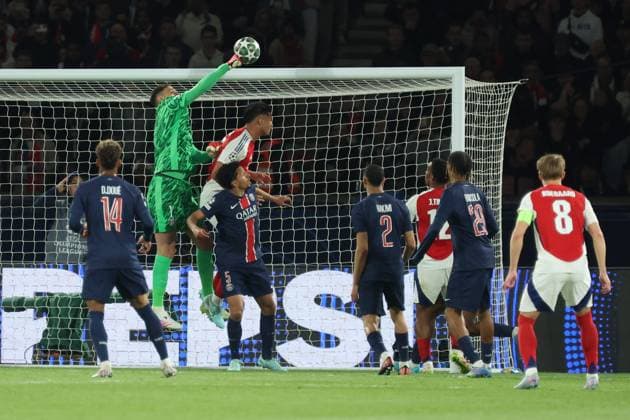 PSG - ARSENAL PHOTOPQR LE PARISIEN Le Parisien Arnaud Journois ; PARIS ; 07 05 2025 ; Football, Ligue des Champions Uefa, demi finale retour. Paris, Parc des Princes le 7 mai 2025. Paris SG - Arsenal FC Gianluigi Donnarumma Photo Le Parisien Arnaud Journois Soccer match between Paris Saint-Germain and Arsenal FC, in Paris, France, 7 May 2025.