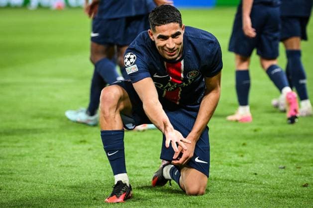 Sport Themen der Woche KW19 May 7, 2025, Paris, France, France: Achraf HAKIMI of PSG celebrates his goal during the UEFA Champions League match between Paris Saint-Germain and Arsenal FC at Parc des Princes Stadium on May 07, 2025 in Paris, France. Paris France - ZUMAm308 20250507_zsp_m308_009 Copyright: xMatthieuxMirvillex