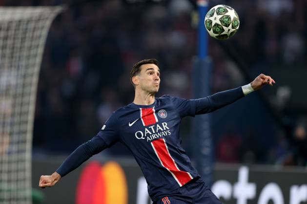 PSG v Arsenal UEFA Champions League 07 May 2025 Paris - UEFA Champions League - Paris Saint-Germain v Arsenal FC - Fabian Ruiz of PSG - (Photo: Mark Leech Paris UK Copyright: xMarkxLeechxOffside