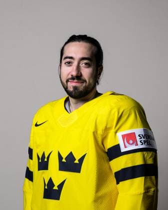 250508 Mika Zibanejad of Sweden poses for a portrait ahead of the 2025 IIHF Ice hockey, Eishockey World Championship, WM, Weltmeisterschaft on May 8, 2025 in Stockholm. Editors note: Background has been retouched. Photo: Joel Marklund BILDBYRAN kod JM JM0670 bbeng ishockey ice hockey ishockey-vm 2025 vm 2025 iihf world championship porträtt sverige sweden Copyright: JOELxMARKLUND BB250508JM009