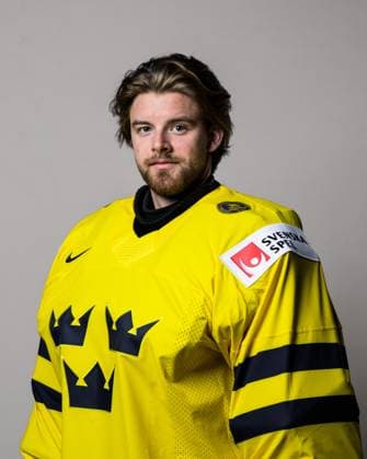 250508 Goaltender Samuel Ersson of Sweden poses for a portrait ahead of the 2025 IIHF Ice hockey, Eishockey World Championship, WM, Weltmeisterschaft on May 8, 2025 in Stockholm. Editors note: Background has been retouched. Photo: Joel Marklund BILDBYRAN kod JM JM0670 bbeng ishockey ice hockey ishockey-vm 2025 vm 2025 iihf world championship porträtt sverige sweden Copyright: JOELxMARKLUND BB250508JM037