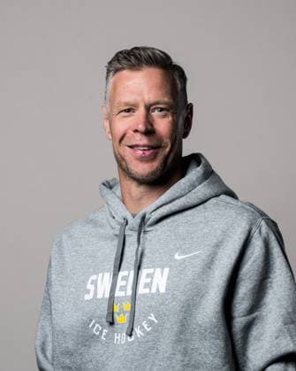 250508 Assistant coach Nicklas Rahm of Sweden poses for a portrait ahead of the 2025 IIHF Ice hockey, Eishockey World Championship, WM, Weltmeisterschaft on May 8, 2025 in Stockholm. Editors note: Background has been retouched. Photo: Joel Marklund BILDBYRAN kod JM JM0670 bbeng ishockey ice hockey ishockey-vm 2025 vm 2025 iihf world championship porträtt sverige sweden Copyright: JOELxMARKLUND BB250508JM049