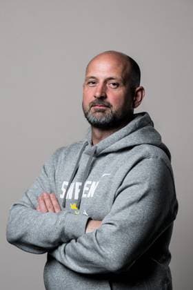 250508 Assistant coach Anders Sörensen of Sweden poses for a portrait ahead of the 2025 IIHF Ice hockey, Eishockey World Championship, WM, Weltmeisterschaft on May 8, 2025 in Stockholm. Editors note: Background has been retouched. Photo: Joel Marklund BILDBYRAN kod JM JM0670 bbeng ishockey ice hockey ishockey-vm 2025 vm 2025 iihf world championship porträtt sverige sweden Copyright: JOELxMARKLUND BB250508JM054