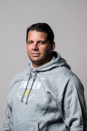 250508 General manager Josef Boumedienne of Sweden poses for a portrait ahead of the 2025 IIHF Ice hockey, Eishockey World Championship, WM, Weltmeisterschaft on May 8, 2025 in Stockholm. Editors note: Background has been retouched. Photo: Joel Marklund BILDBYRAN kod JM JM0670 bbeng ishockey ice hockey ishockey-vm 2025 vm 2025 iihf world championship porträtt sverige sweden Copyright: JOELxMARKLUND BB250508JM059