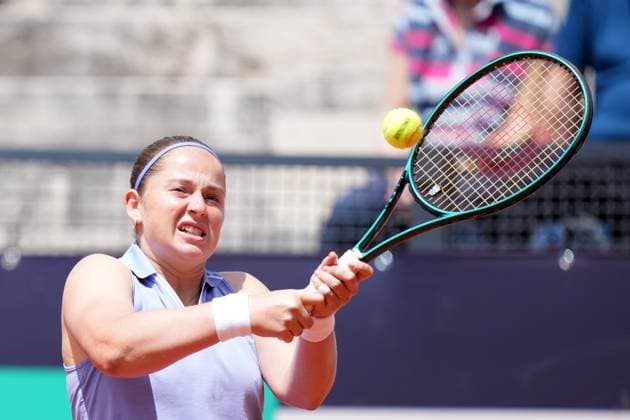 Jelena Ostapenko (LAT) during the 3th round against Rebecca Sramkova (SVK) of the WTA, Tennis Damen Master 1000 Internazionali BNL d™Italia tournament at Foro Italico on May 08, 2025 (Alfredo Falcone LaPresse)  Copyright: xAlfredoxFalcone LaPressex