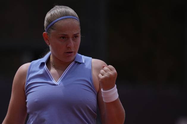 Jelena Ostapenko (LAT) during the 3th round against Rebecca Sramkova (SVK) of the WTA, Tennis Damen Master 1000 Internazionali BNL d™Italia tournament at Foro Italico on May 08, 2025 (Alfredo Falcone LaPresse)  Copyright: xAlfredoxFalcone LaPressex