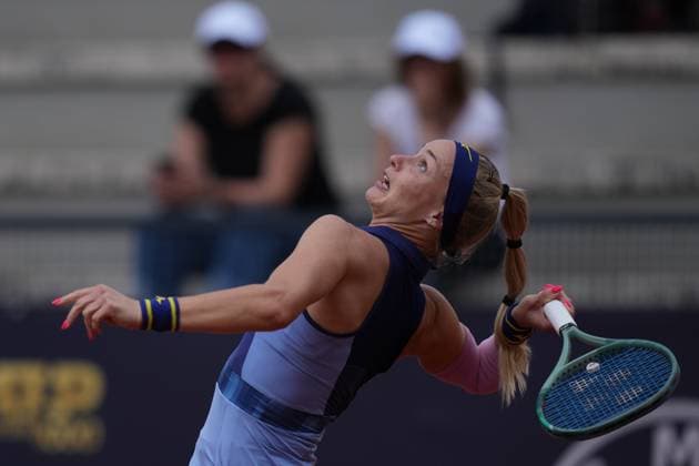 Rebecca Sramkova (SVK) during the 3th round against Jelena Ostapenko (LAT) of the WTA, Tennis Damen Master 1000 Internazionali BNL d™Italia tournament at Foro Italico on May 08, 2025 (Alfredo Falcone LaPresse)  Copyright: xAlfredoxFalcone LaPressex