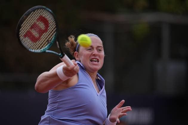 Jelena Ostapenko (LAT) during the 3th round against Rebecca Sramkova (SVK) of the WTA, Tennis Damen Master 1000 Internazionali BNL d™Italia tournament at Foro Italico on May 08, 2025 (Alfredo Falcone LaPresse)  Copyright: xAlfredoxFalcone LaPressex