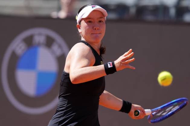 Lulu Sun (NZL) during the 3th round against Jasmine Paolini (ITA) of the WTA, Tennis Damen Master 1000 Internazionali BNL d™Italia tournament at Foro Italico on May 08, 2025 (Alfredo Falcone LaPresse)  Copyright: xAlfredoxFalcone LaPressex