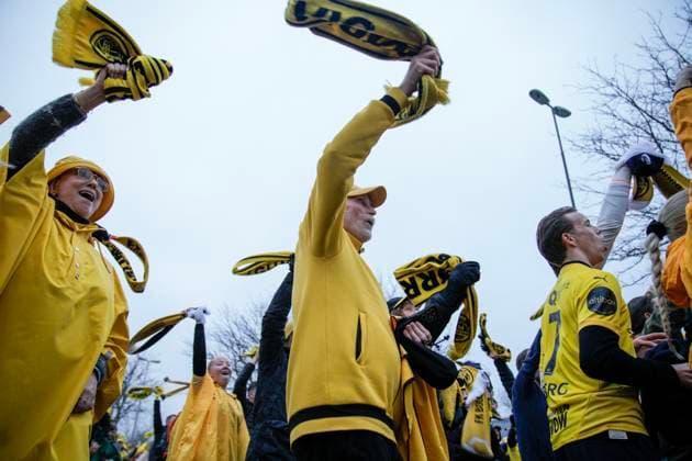 UEFA Europa leauge 2024 2025 Bodo Glimt Tottenham Bodo 20250508 Bodo Glimt supporters for the semi-final between Bodo Glimt and Tottenham at Aspmyra Stadium on Thursday Photo Stian Lysberg Solum NTB Bodo Norge EDITORIAL USE ONLY RESTRICTED USE FOR BETTING COMPANIES  Copyright: xStianxLysbergxSolumx xNTBx