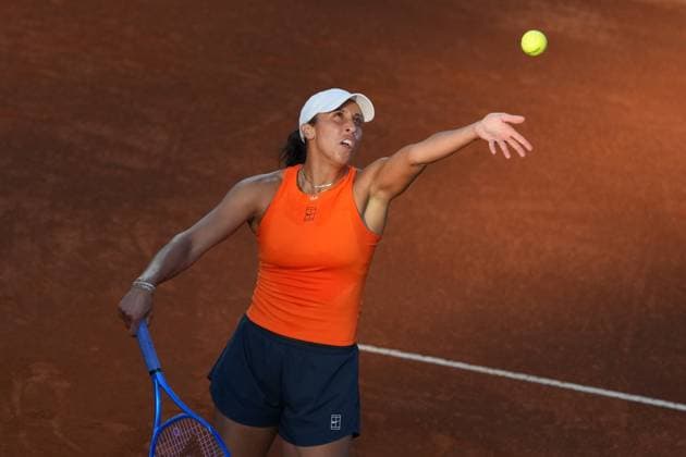 Madison Keys of United States of America during the match against Varvara Gracheva of France at the Internazionali BNL d Italia 2025 tennis tournament at Foro Italico in Rome, Italy on may 8, 2025. AntoniettaxBaldassarre