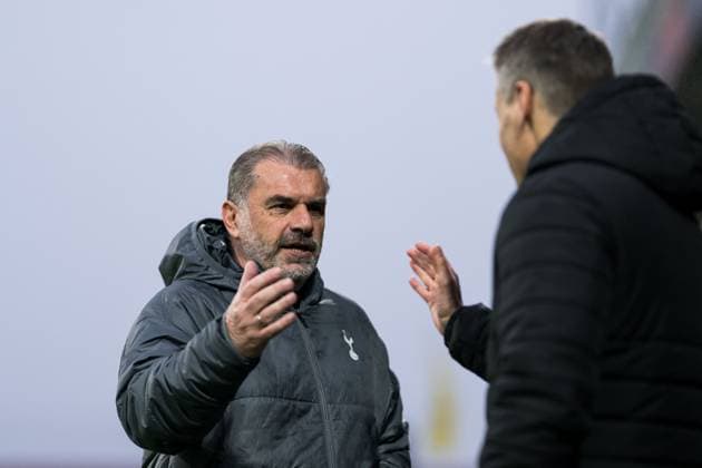 250508 Head coach Ange Postecoglou of Tottenham Hotspur ahead of the UEFA Europa League semi-final football match between Bodo Glimt and Tottenham on May 8, 2025 in Bodo. Photo: Vegard Grott BILDBYRAN kod VG VG0750 bbeng fotboll football soccer fotball uefa europa league europa league bodo glimt bodo glimt tottenham hotspur spurs Copyright: VEGARDxGRoTT BB250508VG013