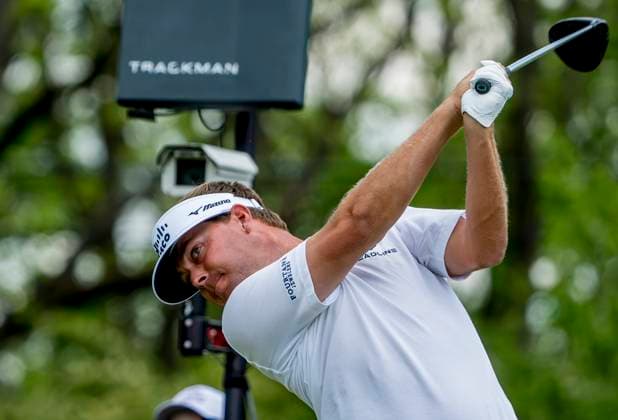 May 8, 2025, Philadelphia, Pa, USA: Keith Mitchell tees off during the Truist Championship at The Philadelphia Cricket Club on the Wissihickon Course in Flourtown, Pennsylvania on May 8, 2025. Cal Media Philadelphia USA - ZUMAcs17 20250508_faf_cs17_002 Copyright: xScottxSeriox