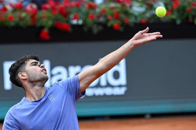 TENNIS - Internazionali di Tennis - Internazionali BNL d Italia Carlos Alcaraz of the Internazionali BNL D Italia 2025 at Foro Italico on May 9, 2025 in Rome, Italy Rome Italy  Copyright: xIPAxSport ABACAx