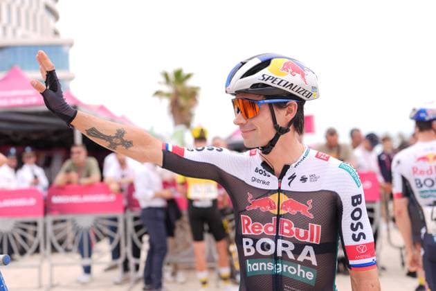 Radsport, Giro d Italia, 1. Etappe RogliÄ PrimoÅ¾ of Red Bull - Bora - Hansgrohe during the stage 1 of the Giro d™Italia from Durazzo (Durres) to Tirana (Tirane), Albania- Friday, May 9, 2025. - cycling  Copyright: xMassimoxPaolone LaPressex