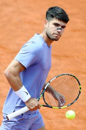 Foto IPP Cavaliere Emiliano. Roma 09 05 2025. Tennis Internazionali d Italia 2025. Nella foto: Carlos Alcaraz. Italy Photo Press - World Copyright italy ITALY  Copyright: xR4924_italyphotopressx