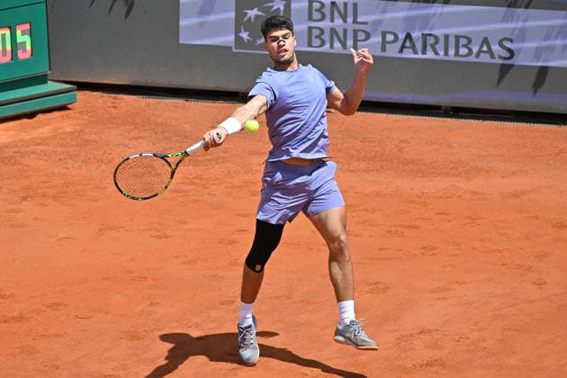 Internazionali BNL d Italia Carlos Alcaraz during the Internazionali BNL d Italia 2025 at Foro Italico, Italy, May 09th, 2025 Imago-Images Emmefoto Copyright: xImago-Images Emmefotox