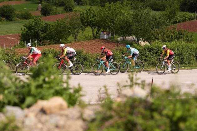 The pack rides during the stage 1 of the Giro d™Italia from Durazzo (Durres) to Tirana (Tirane), Albania- Friday, May 9, 2025. - cycling.  Copyright: xFabioxFerrari LaPressex