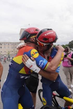 Pedersen Mads of Lidl-Trek winner of the stage during the stage 1 of the Giro d™Italia from Durazzo (Durres) to Tirana (Tirane), Albania- Friday, May 9, 2025. - cycling.  Copyright: xFabioxFerrari LaPressex