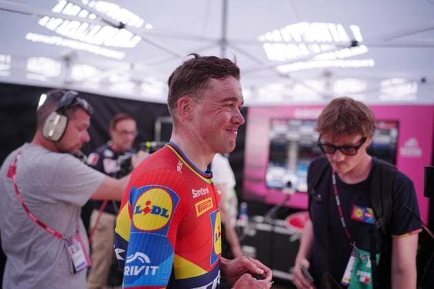 Pedersen Mads of Lidl-Trek winner of the stage during the stage 1 of the Giro d™Italia from Durazzo (Durres) to Tirana (Tirane), Albania- Friday, May 9, 2025. - cycling.  Copyright: xMarcoxAlpozzi LaPressex