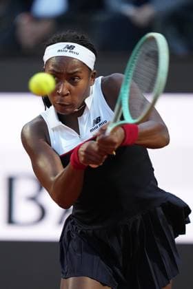 Sport Themen der Woche KW19 Sport Bilder des Tages Coco Gauff (USA) during the 3th round against Victoria Mboko (CAN) of the WTA, Tennis Damen Master 1000 Internazionali BNL d™Italia tournament at Foro Italico on May 09, 2025 (Alfredo Falcone LaPresse)  Copyright: xAlfredoxFalcone LaPressex